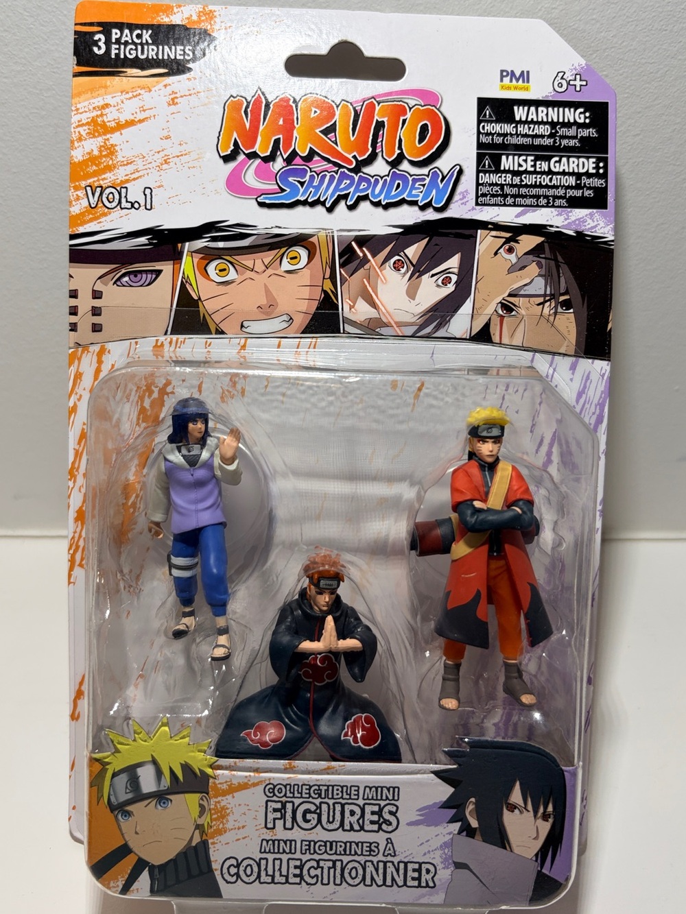 Naruto Shippuden 3-Pack Figurines Hinata Naruto Pain New Sealed